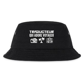 Reisende und Übersetzer: Leidenschaft und Entdeckung - Kinder Bucket Hat - Schwarz - Vorne