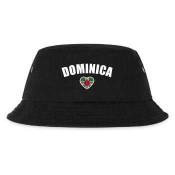 Dominica Dominicanische Flagge - Kinder Bucket Hat - Schwarz - Vorne