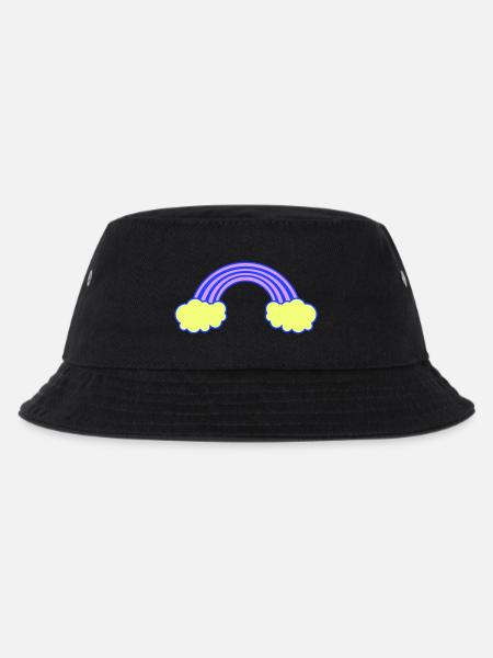 regenbogen - Kinder Bucket Hat - Schwarz
