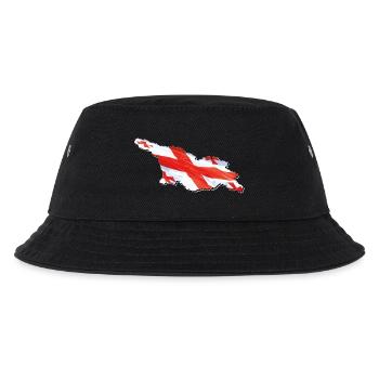 Georgia flag in Georgia map - Kids’ Bucket Hat - black - Front