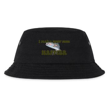 Pflücke mir Forellen - Kinder Bucket Hat - Schwarz - Vorne