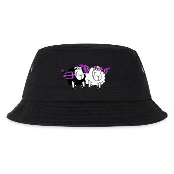 2 Mouton Ange Diable Satan Enfer Mal Paradis Bien - Bob Enfant - noir - Devant