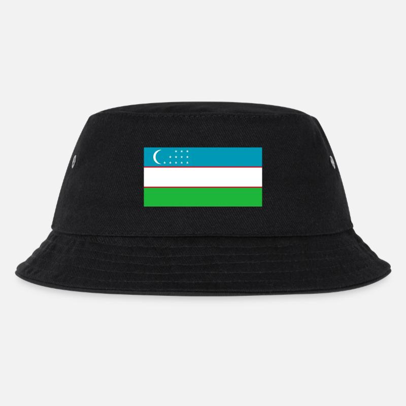 Usbekistan - Kinder Bucket Hat - Schwarz