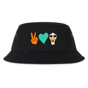 Gans - Kinder Bucket Hat - Schwarz - Vorne