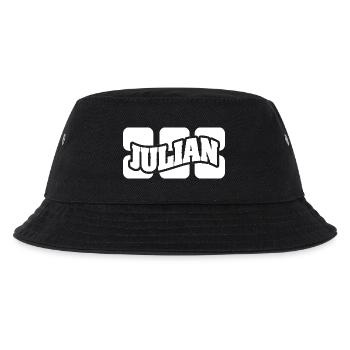 Julian als Name - Kinder Bucket Hat - Schwarz - Vorne