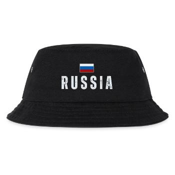Russische Flagge, russischer Stolz - Kinder Bucket Hat - Schwarz - Vorne