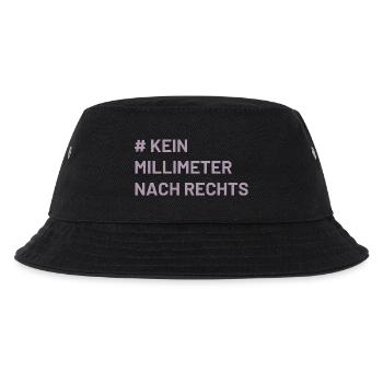 Antifa Mindset kein Millimeter nach rechts - Kinder Bucket Hat - Schwarz - Vorne