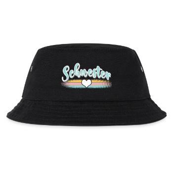 Schwester - Kinder Bucket Hat - Schwarz - Vorne