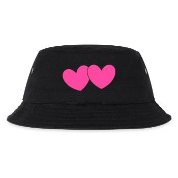 Cœur Rose Cœur Cadeau Rose Pink Saint-Valentin - Bob Enfant - noir - Devant