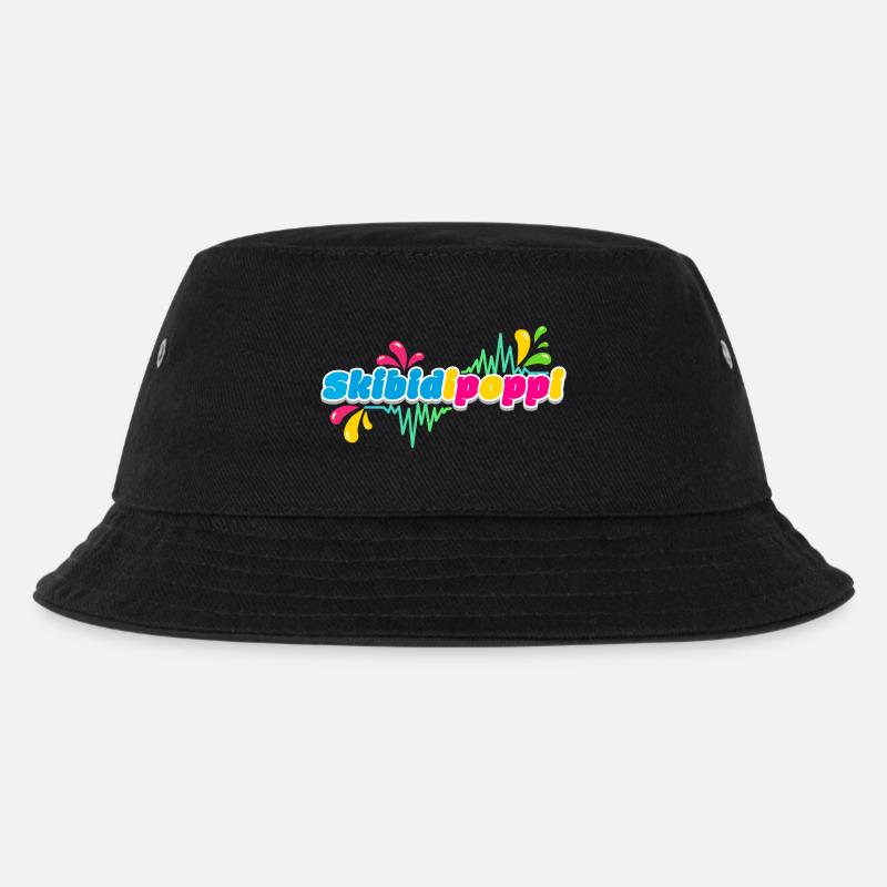 Skibidipoppi - Kinder Bucket Hat - Schwarz