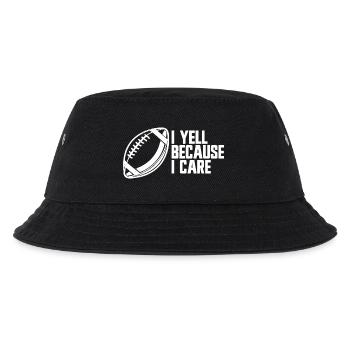 Ich schreie, weil es mir wichtig ist, Fußball-Elte - Kinder Bucket Hat - Schwarz - Vorne