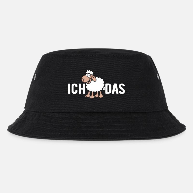 Ich SCHAF das - Wortspiel mit Schaf - Kinder Bucket Hat - Schwarz
