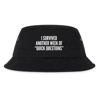 I survived another week of ‘quick questions’ - Kinder Bucket Hat - Schwarz - Vorne
