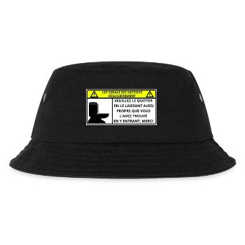 Raum - Kinder Bucket Hat - Schwarz - Vorne