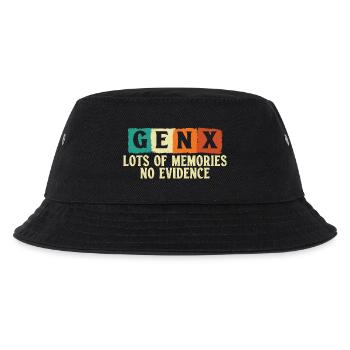Gen X Memories No Evidence Lustiger Vintage-Humor - Kinder Bucket Hat - Schwarz - Vorne