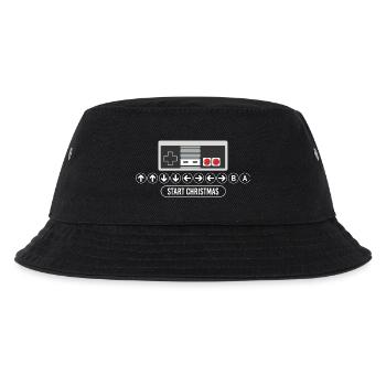 Cheat Code Start Christmas Gaming Gamer Video Game - Kids’ Bucket Hat - black - Front