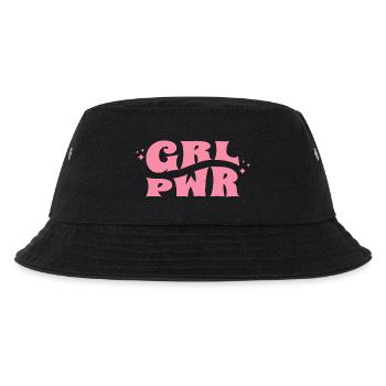GRL PWR Feminine Style - Kinder Bucket Hat - Schwarz - Vorne