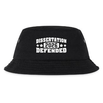 Dissertation Defended 2026 PhD EdD Doctorate - Kids’ Bucket Hat - black - Front