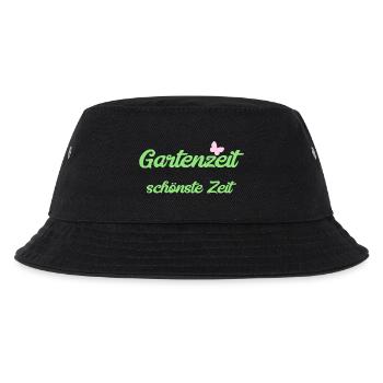 Gartenzeit - schönste Zeit - Kinder Bucket Hat - Schwarz - Vorne