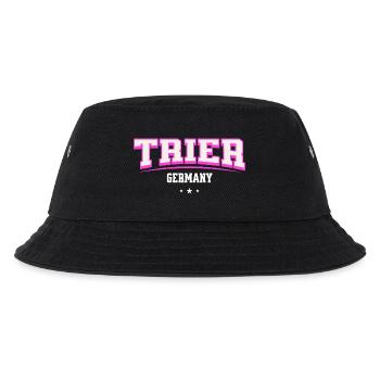 Trier Germany Retro Schriftzug - Kinder Bucket Hat - Schwarz - Vorne