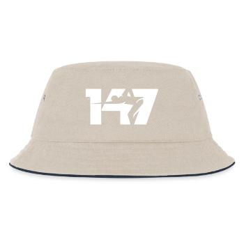147 Snooker-Ikone (Weiß) - Kinder Bucket Hat - Natur/Navy - Vorne