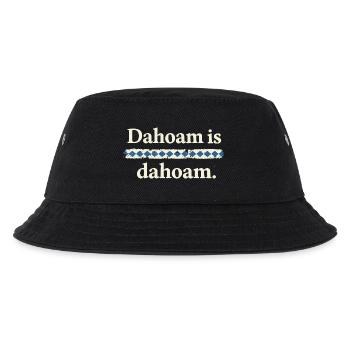 Dahoam is dahoam – Bayerischer Heimat Spruch - Kinder Bucket Hat - Schwarz - Vorne