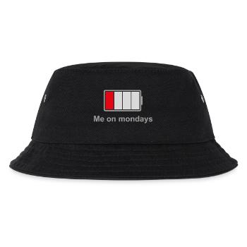 Low Battery Mondays – Low Energy Mood - Kids’ Bucket Hat - black - Front