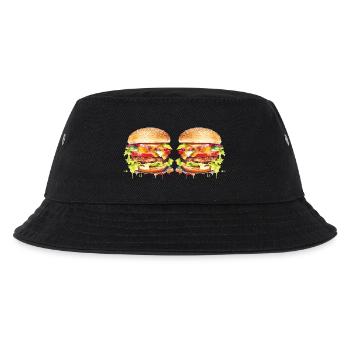 Burger Aquarell-Explosion - Kinder Bucket Hat - Schwarz - Vorne