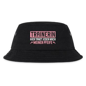 Trainerin Hier tanzt jeder nach meiner Pfeife - Kinder Bucket Hat - Schwarz - Vorne