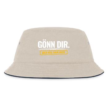 Gönn Dir. Aber Heul Dann Nicht. Lustiger Spruch - Kinder Bucket Hat - Natur/Navy - Vorne