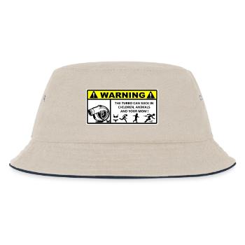 Turbo-Rennwarnung - Kinder Bucket Hat - Natur/Navy - Vorne