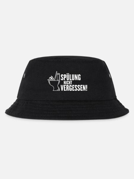 Spülung Nicht Vergessen! (Gegen Rechts / White) - Kinder Bucket Hat - Schwarz