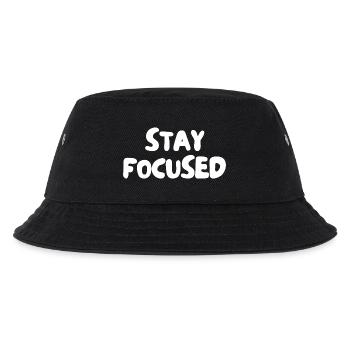 Bleiben Sie konzentriert - Kinder Bucket Hat - Schwarz - Vorne