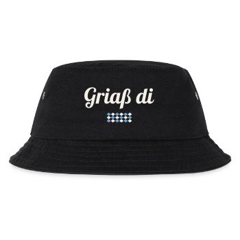 Griaß di – Bavarian dialect greeting Bavaria Evergreen - Kids’ Bucket Hat - black - Front