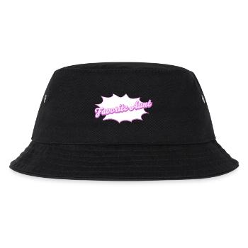 Schriftzug Favorite Aunt für die Lieblingstante - Kinder Bucket Hat - Schwarz - Vorne