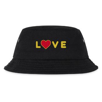 LOVE design with heart - Kids’ Bucket Hat - black - Front