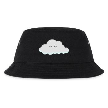 Schlaf Wolke mit Wimpern - Kinder Bucket Hat - Schwarz - Vorne