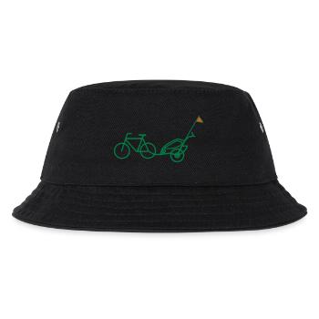 Bike trailer - Kids’ Bucket Hat - black - Front
