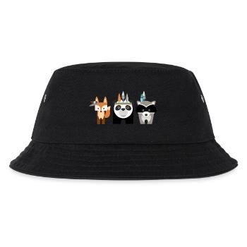 Indianer - Kinder Bucket Hat - Schwarz - Vorne