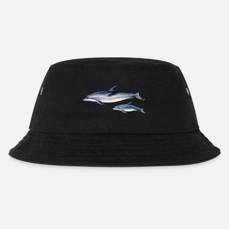Spotted Dolphin - Spotted Dolphin - Dauphin tacheté - Bucket Hat til børn - sort