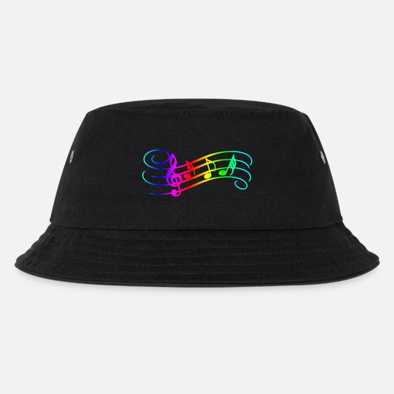 Music Notes - Kinder Bucket Hat - Schwarz