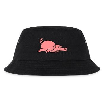Totes Schwein am Boden - Kinder Bucket Hat - Schwarz - Vorne