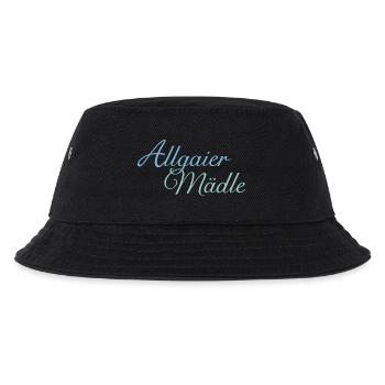 Allgaier Mädle Mädchen aus dem Allgäu (Hell) - Kinder Bucket Hat - Schwarz - Vorne