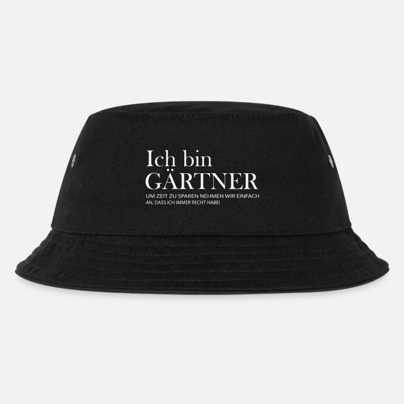 Gärtner Spruch: Immer Recht - Kinder Bucket Hat - Schwarz