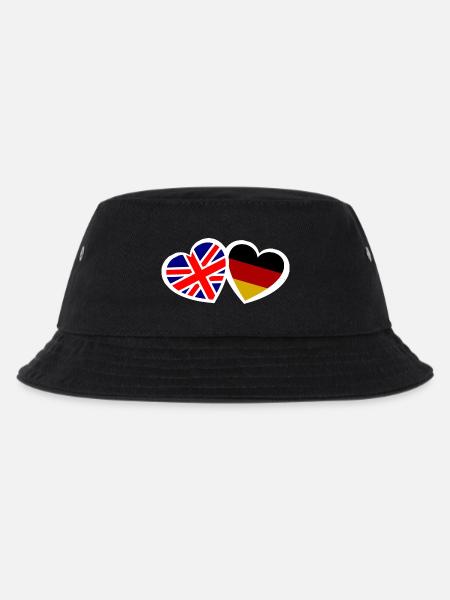 England and Germany Love - Kids’ Bucket Hat - black