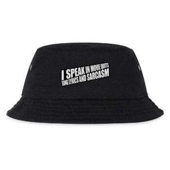 speak lyrics and sarcasm - Kids’ Bucket Hat - black - Front
