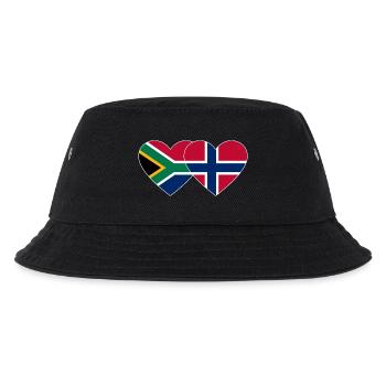 Afrique du Sud Norvège Drapeau Coeur Contour Blanc - Bob Enfant - noir - Devant