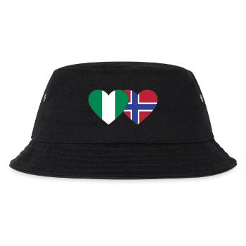 Nigéria Norvège Flag Coeur - Bob Enfant - noir - Devant