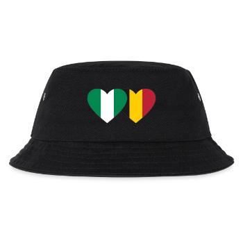 Nigeria Belgique Flag Coeur - Bob Enfant - noir - Devant