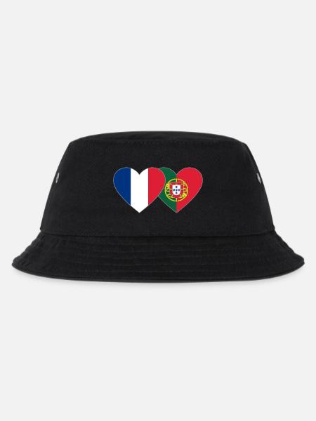 France Portugal Flag Coeur - Bob Enfant - noir